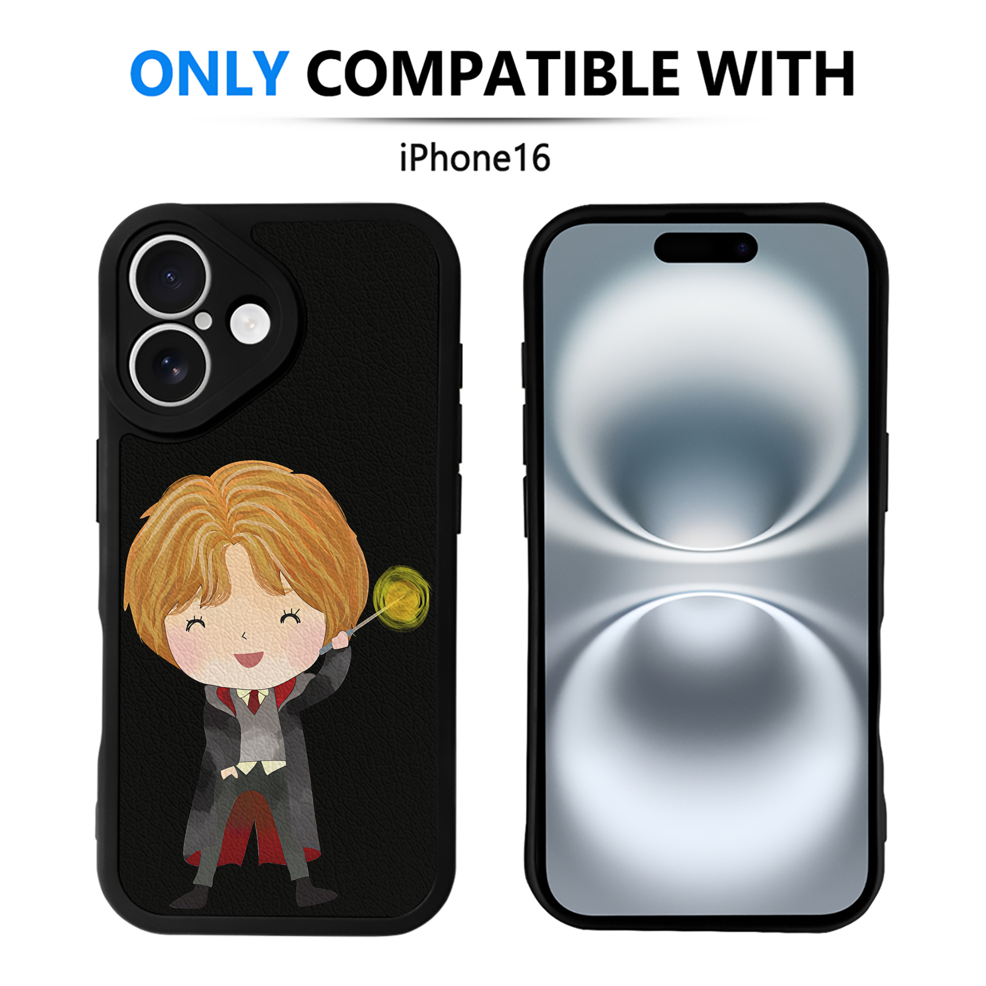 （画像用） Harry Potter ハリー・ポッターシリーズ 【iPhone 16シリーズ対応】シリコンスマホケース（レザー調） 材質：シリコン